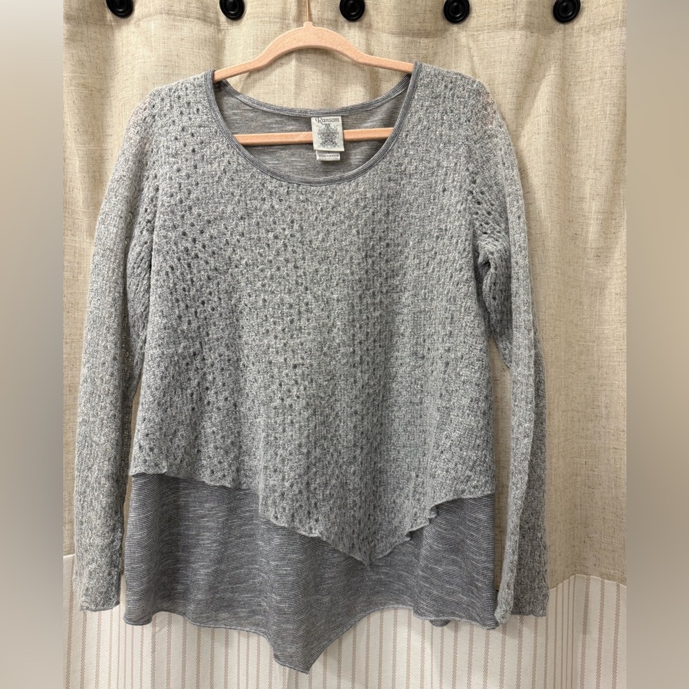 Ransom Heather Gray Textured Top
